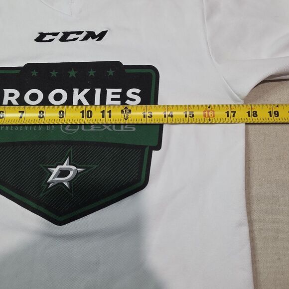 CCM Dallas Stars Rookies Presented By Lexus White Hockey Jersey Shirt Kids Small - Picture 5 of 6